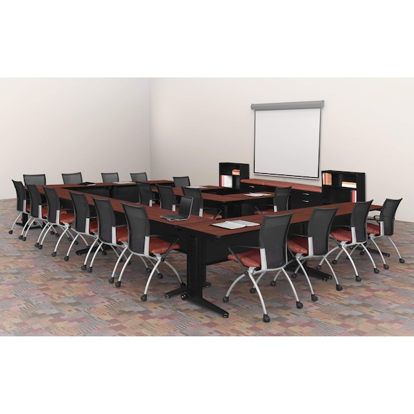 Fusion Rectangle Tables > Training Tables > Fusion Training Tables, 48 W, 24 L, 29 H, Wood|Metal Top - MFTT4824CH