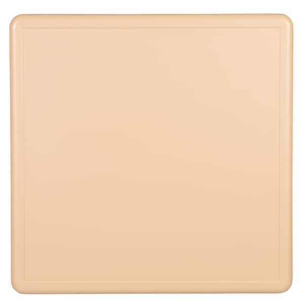 Flash Furniture Square 24 W, 24 L, 23.75 H, Plastic, Steel, Brown - YU-YCX-0023-2-SQR-TBL-NAT-R-GG