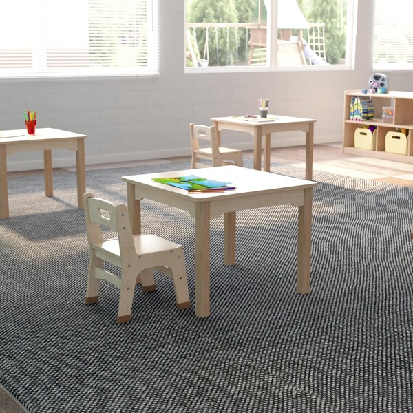 Flash Furniture 23.5 in W, 23.5 in L, 18 in H, Beechwood, Birch Plywood, Beech - MK-ME088008-GG