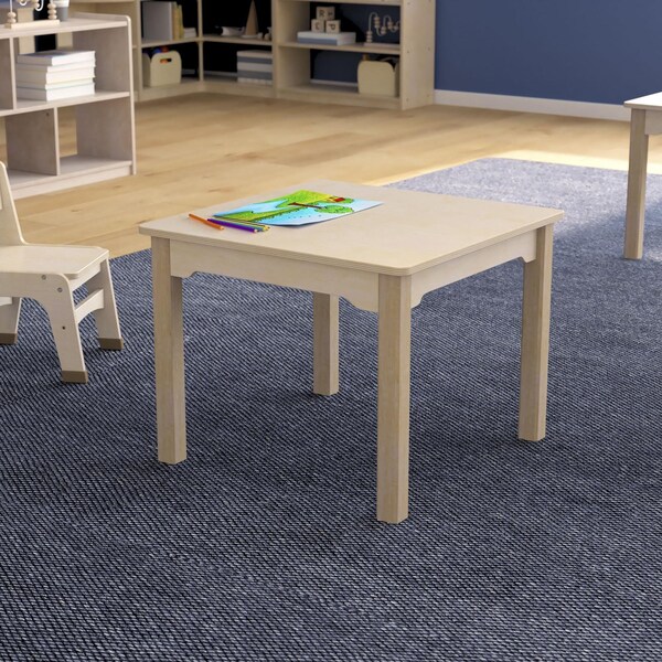 Flash Furniture 23.5 in W, 23.5 in L, 18 in H, Beechwood, Birch Plywood, Beech - MK-ME088008-GG