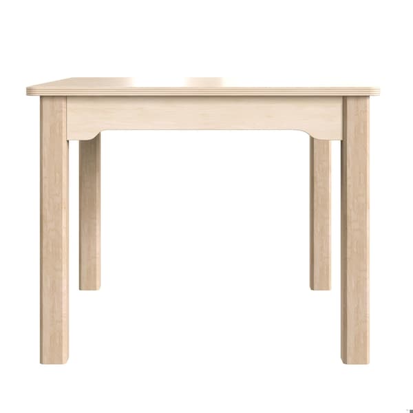 Flash Furniture 23.5 in W, 23.5 in L, 18 in H, Beechwood, Birch Plywood, Beech - MK-ME088008-GG