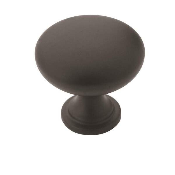 Amerock Edona 1-1/4 in 32 mm Diameter Flat Black Cabinet Knob - BP53005FB