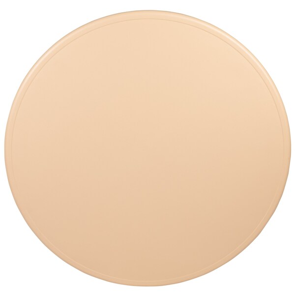 Flash Furniture Round 45 W, 45 L, 23.75 H, Plastic, Steel, Brown - YU-YCX-0053-2-ROUND-TBL-NAT-R-GG