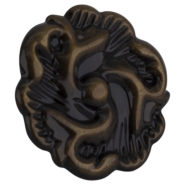 Amerock Antique Brass Traditional Kitchen Cabinet Knob 1-1/4 in. Diameter - 125ABS