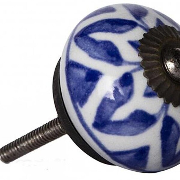 Homeroots Multi Color Ceramic & Metal Knob; 1.5 x 1.5 x 1.5 in. - Pack of 12 - 358101