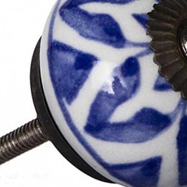 Homeroots Multi Color Ceramic & Metal Knob; 1.5 x 1.5 x 1.5 in. - Pack of 12 - 358101