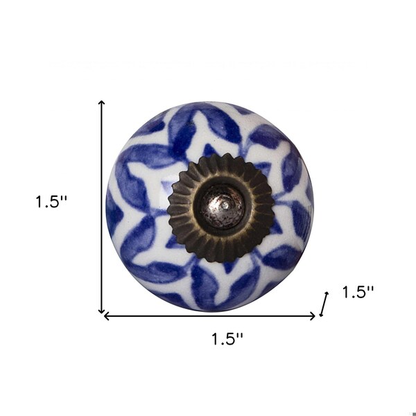 Homeroots Multi Color Ceramic & Metal Knob; 1.5 x 1.5 x 1.5 in. - Pack of 12 - 358101