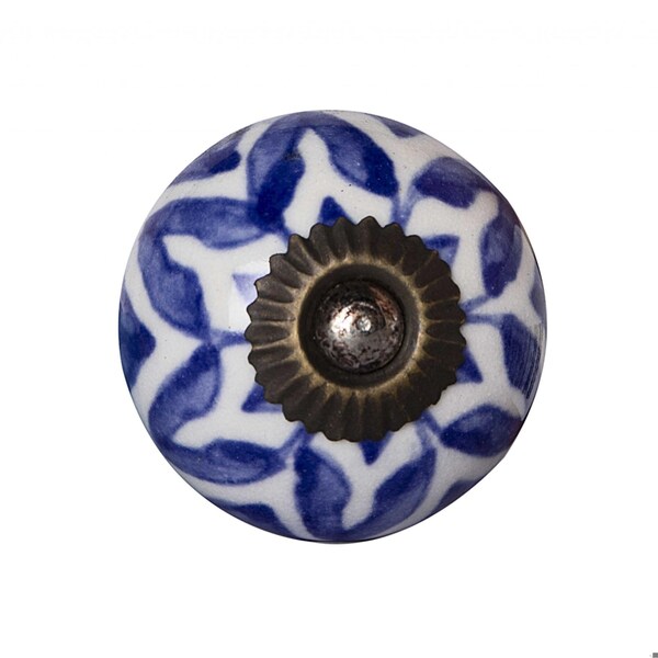 Homeroots Multi Color Ceramic & Metal Knob; 1.5 x 1.5 x 1.5 in. - Pack of 12 - 358101