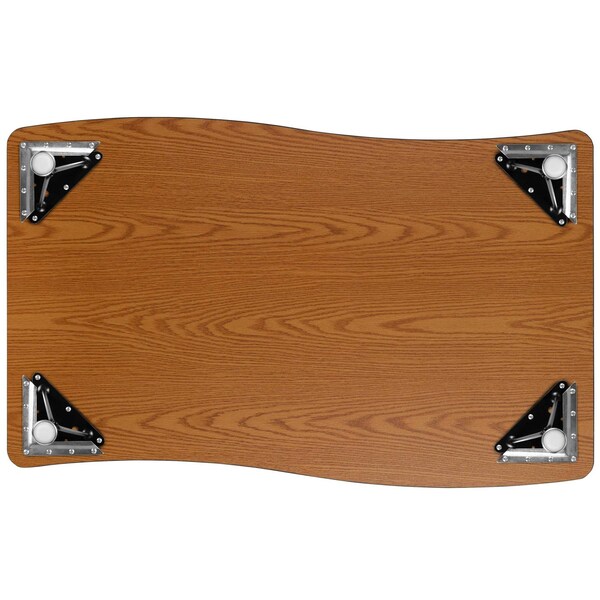 Flash Furniture Rectangle 28 W, 47.5 L, 30.25 H, Chrome, Laminate, Particleboard, Steel, Grey - XU-A3048-CON-GY-T-A-GG