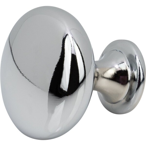 Designperfect 1-3/16 Diameter Round Cabinet Knob, Polished Chrome - DPA-R28KPC