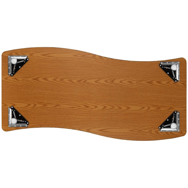Flash Furniture Rectangle 26 W, 60 L, 30.25 H, Chrome, Laminate, Particleboard, Steel, Grey - XU-A3060-CON-GY-T-A-GG
