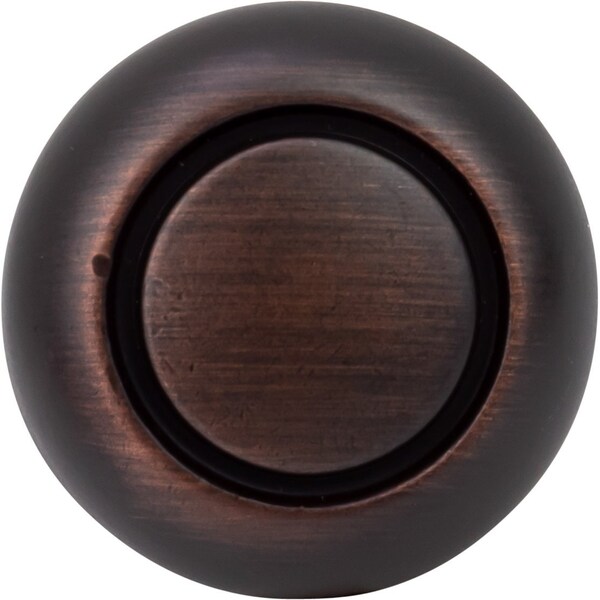 Designperfect 1-1/4 Diameter Round Cabinet Knob, Brushed Oil Rubbed Bronze - DPA-R31KORB