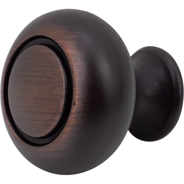 Designperfect 1-1/4 Diameter Round Cabinet Knob, Brushed Oil Rubbed Bronze - DPA-R31KORB