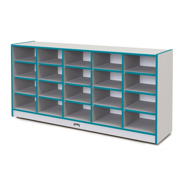 Jonti-Craft Rainbow Accents 20 Tub Mobile Storage, without Tubs, Teal - 4020JCWW005