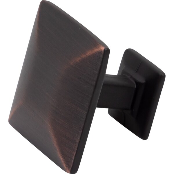 Designperfect 1-3/16 Overall Length Square Cabinet Knob, Brushed Oil Rubbed Bronze, 10PK - DPA10S94KORB