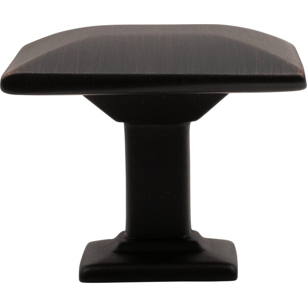 Designperfect 1-3/16 Overall Length Square Cabinet Knob, Brushed Oil Rubbed Bronze, 25PK - DPA25S94KORB