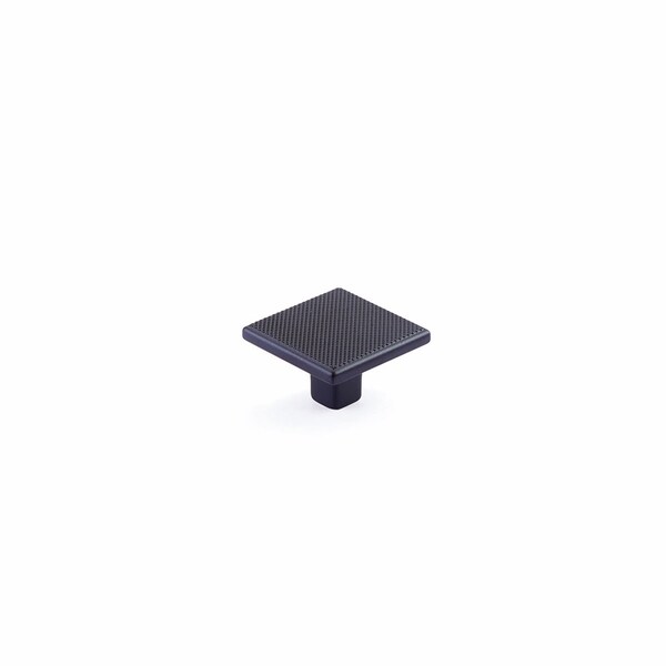 Schaub 1-3/8in Quadrato Square Cabinet Knob Matte Black Finish - 20015-MB