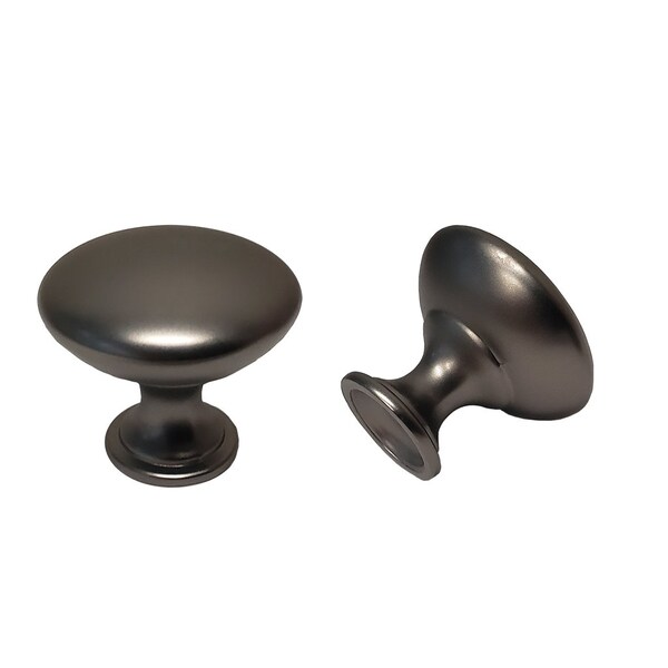 Pride Industrial 1-1/16in Diecast Mushroom Cabinet Knob Dark Pewter Finish - K910DP