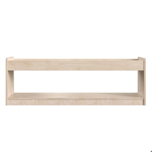 Flash Furniture Bright Beginnings Modular Wood Classroom Open Storage Unit w/ Upper Shelf, Raised Edges, Natural - MK-KE24572-GG