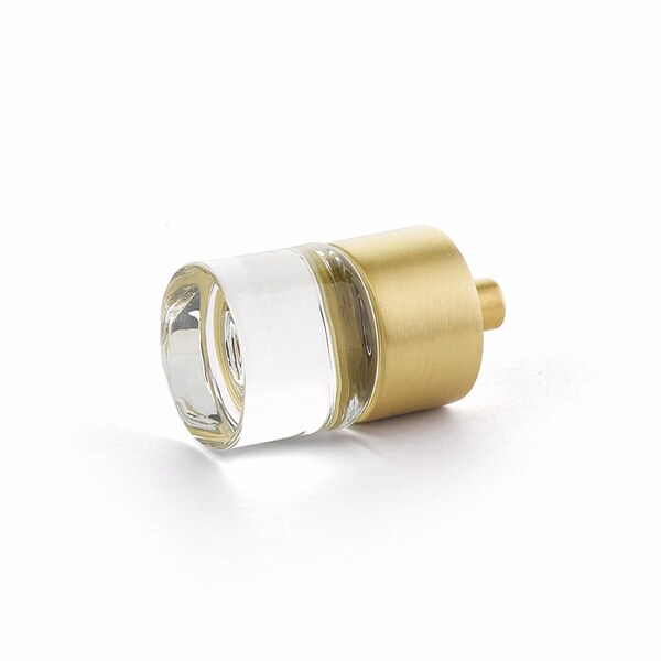 Schaub 7/8in City Lights Cabinet Knob Satin Brass Finish - 74-SB