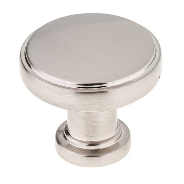 Richelieu 1 11/32 in (34 mm) Brushed Nickel Contemporary Cabinet Knob - BP872634195