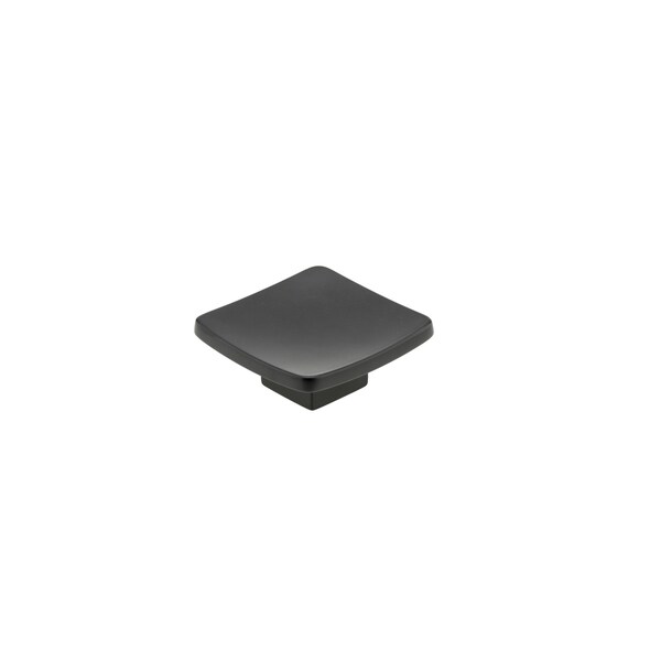 Richelieu 2 1/4 in (57 mm) x 2 1/4 in (57 mm) Matte Black Contemporary Cabinet Knob - BP860957900