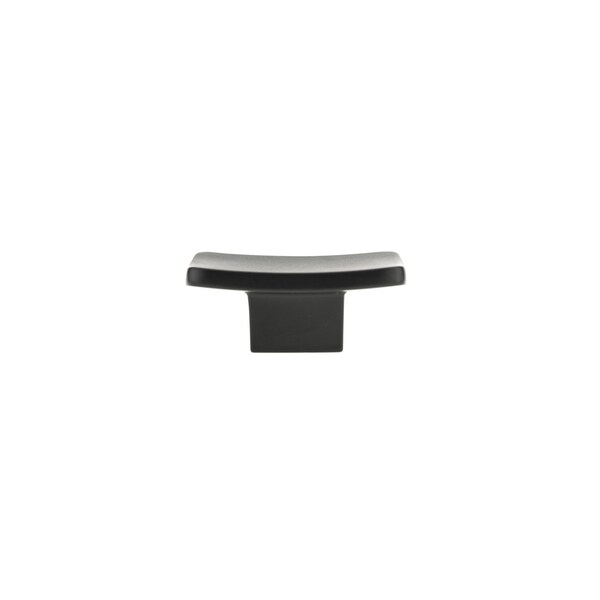 Richelieu 2 1/4 in (57 mm) x 2 1/4 in (57 mm) Matte Black Contemporary Cabinet Knob - BP860957900