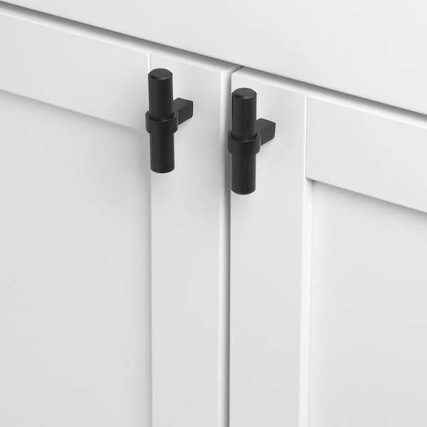 Gliderite Hardware 2-1/4 in. Matte Black Solid Steel Cabinet T-Knob - 4002-T-MB, 25PK - 4002-T-MB-25
