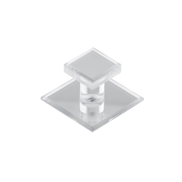 Richelieu 1 25/32"x1 25/32"(45mm x 45mm) Transparent/Clear, Mirror Effect Contemporary Acrylic Cabinet Knob - BP50011