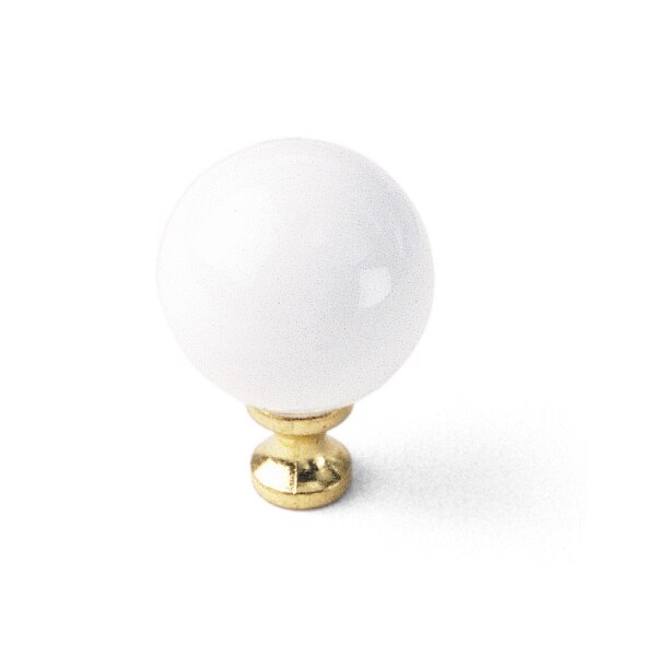 Laurey 1 1/4" Porcelain Knob, White Ball - 1942