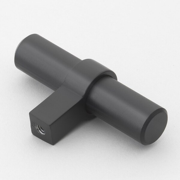 Gliderite Hardware 2-1/4 in. Matte Black Solid Steel Cabinet T-Knob - 4002-T-MB - 4002-T-MB-1