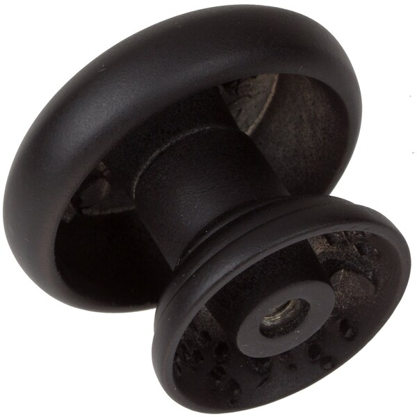 Gliderite Hardware 1-1/2 in. Matte Black Mushroom Ring Cabinet Knob, 25PK - 5561-MB-25