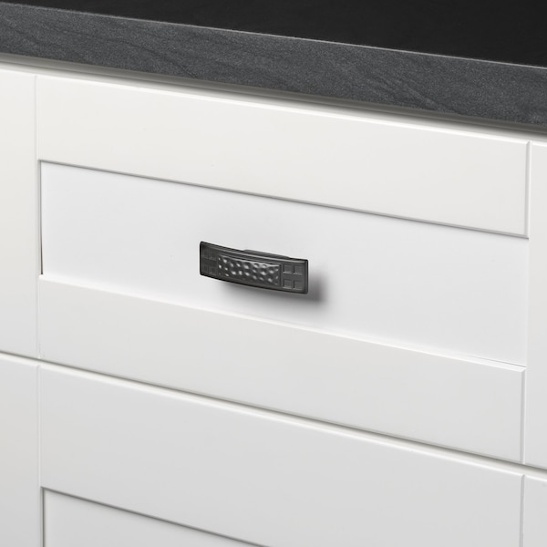 Gliderite Hardware 2-1/2 in. Matte Black Rustic Hammered Cabinet Knob, 25PK - 5431-MB-25