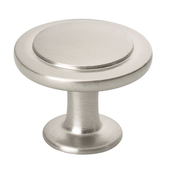 Gliderite Hardware 1-1/4 in. Satin Nickel Round Ring Cabinet Knob, 10PK - 80960-SN-10