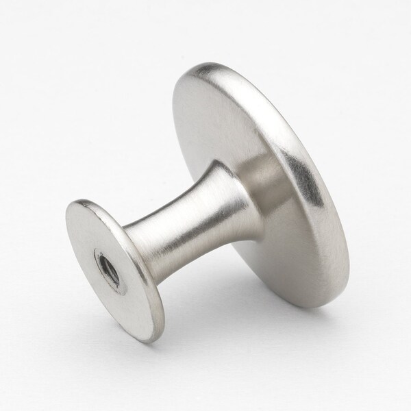 Gliderite Hardware 1-1/4 in. Satin Nickel Round Ring Cabinet Knob, 10PK - 80960-SN-10