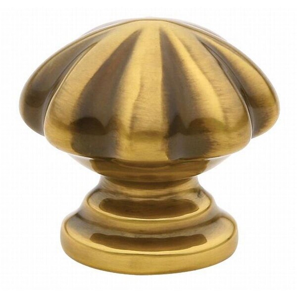 Patioplus Melon 1.25 in. Cabinet Knob, French Antique Brass - PA1635135