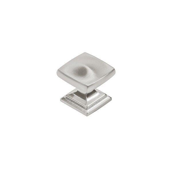 Hickory Hardware Dover Collection Knob 1-1/4 Inch Square Satin Nickel Finish - H078769SN