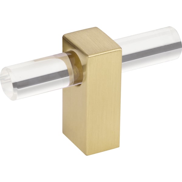 Jeffrey Alexander 2-3/8In. Overall Length Brushed Gold SpencerIn.tIn. Knob - 578T-BG