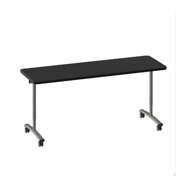 Correll Rectangle Premium Sit To Stand TFL Flip Top Table, 72 in W, 28 in to 38 in H, Particleboard Top - FTS2472TF-07-14-09