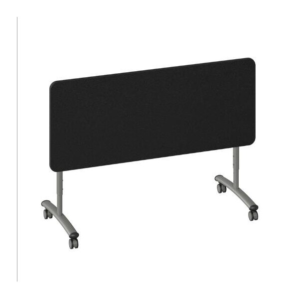 Correll Rectangle Premium Sit To Stand TFL Flip Top Table, 72 in W, 28 in to 38 in H, Particleboard Top - FTS2472TF-07-14-09