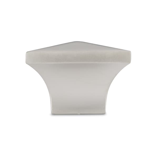 Richelieu 1 1/4 in. X 1 1/4 in. (32 mm x 32 mm) Matte Nickel Contemporary Metal Cabinet Knob - BP53082184