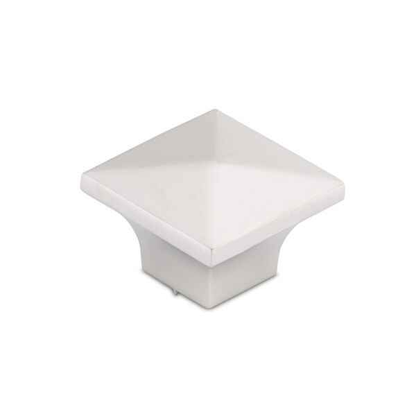 Richelieu 1 1/4 in. X 1 1/4 in. (32 mm x 32 mm) Matte Nickel Contemporary Metal Cabinet Knob - BP53082184