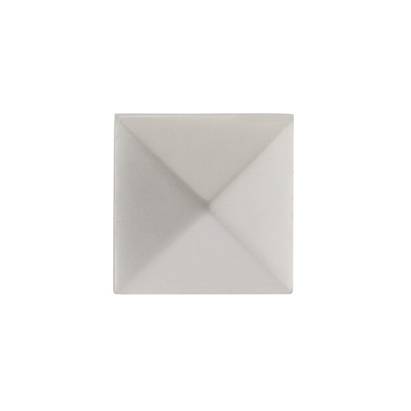 Richelieu 1 1/4 in. X 1 1/4 in. (32 mm x 32 mm) Matte Nickel Contemporary Metal Cabinet Knob - BP53082184