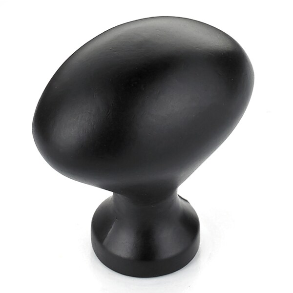 Richelieu 1 3/16 in (30 mm) x 25/32 in (20 mm) Matte Black Traditional Cabinet Knob - BP4443900