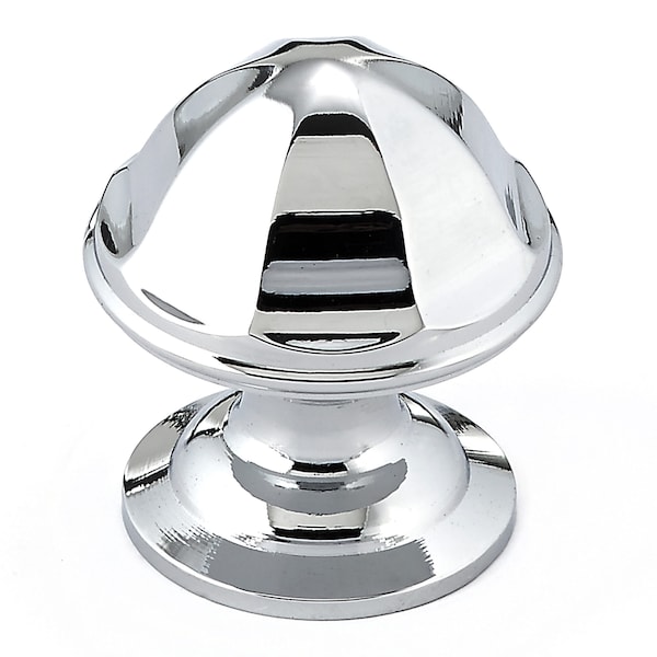 Richelieu 1 1/8 in (28 mm) Chrome Contemporary Brass Cabinet Knob - BP50128140