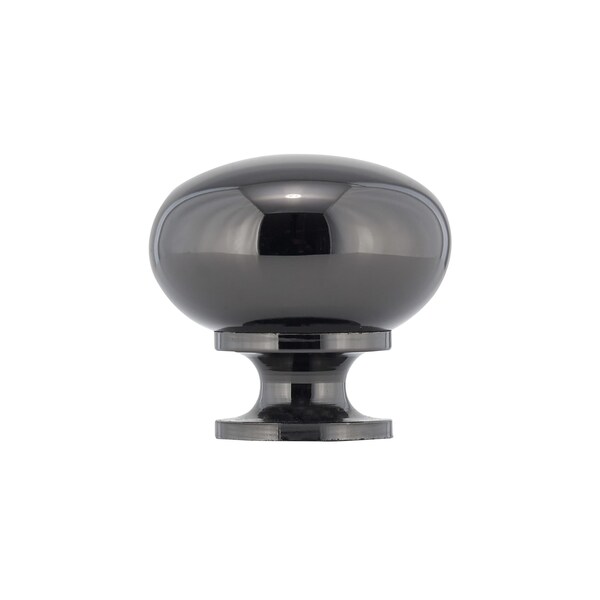 Richelieu 1 1/4 in (32 mm) Black Nickel Traditional Brass, Hollow Metal Cabinet Knob - BP492391