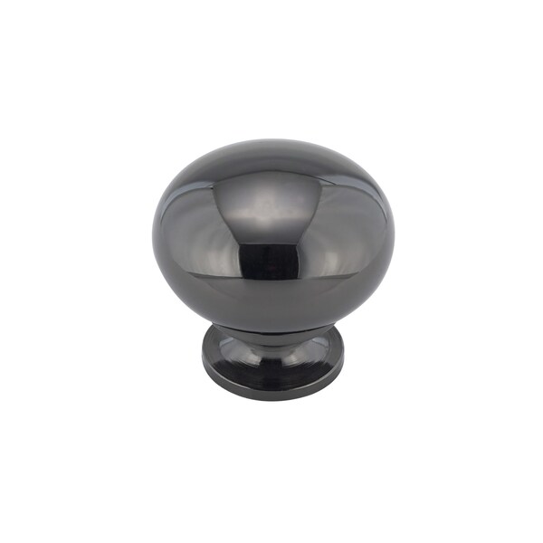 Richelieu 1 1/4 in (32 mm) Black Nickel Traditional Brass, Hollow Metal Cabinet Knob - BP492391
