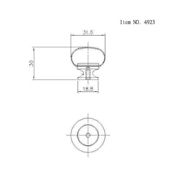 Richelieu 1 1/4 in (32 mm) Black Nickel Traditional Brass, Hollow Metal Cabinet Knob - BP492391