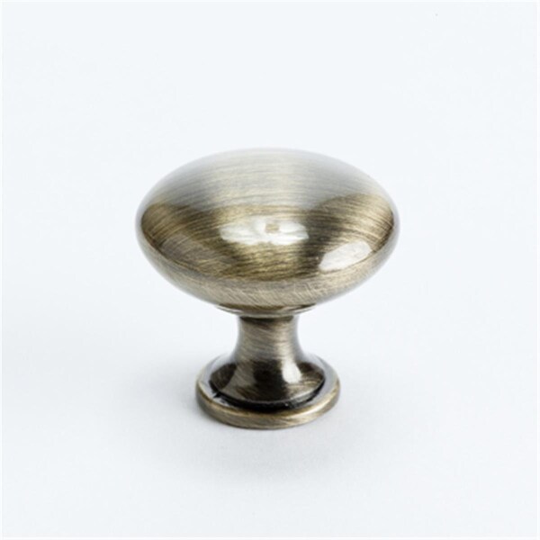 Hd Berenson 1.25 in. Knob- Euro Moderno Brushed Antique Brass - BE9724 1BAB