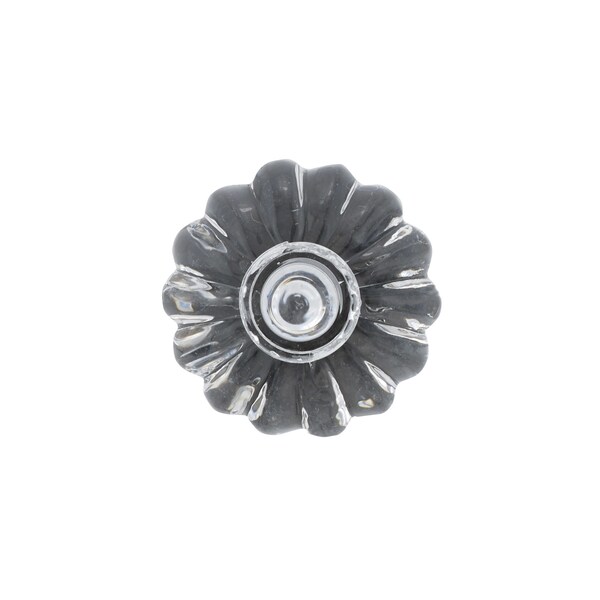 Richelieu 1 1/8 in (28 mm) Clear, Antique English Eclectic Brass, Acrylic Cabinet Knob - BP4035AE11